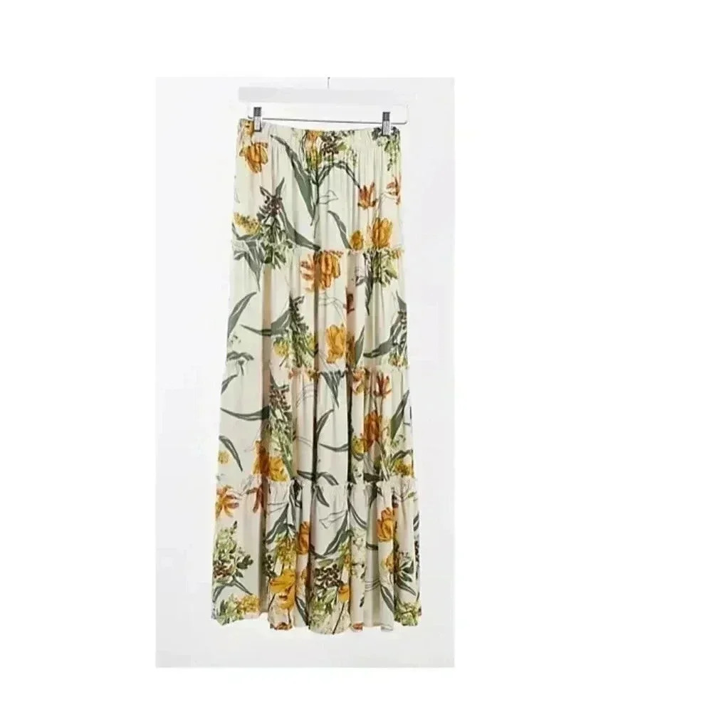Object Women Jamy Co-Ord Maxi Skirt in Floral Print - Size 44